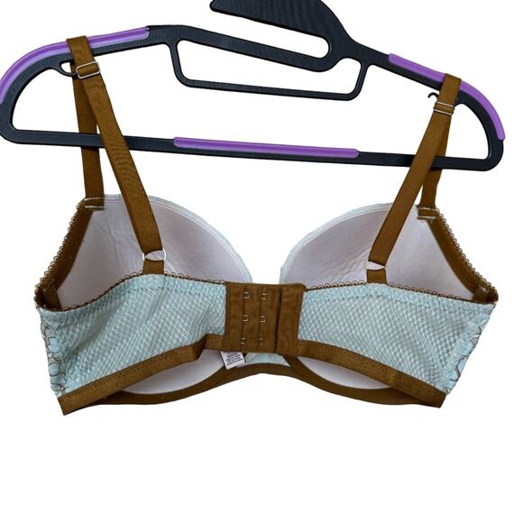 Victoria's Secret Dream Angel Lined Bra Demi Lace Toile Pastel Bra 34DDD - Picture 2 of 11